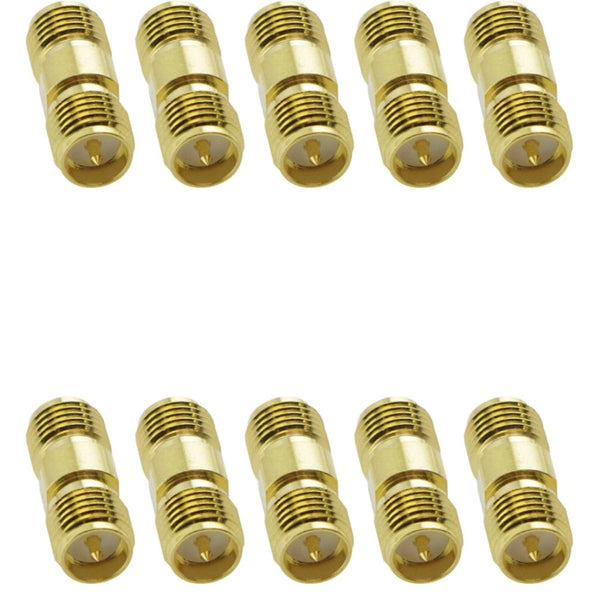 Pack of 10 RP SMA Female to SMA Female Adaptor