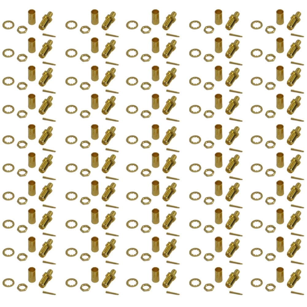 50 RP SMA Female Crimp Connector - CLF200 – Wifi Antennas