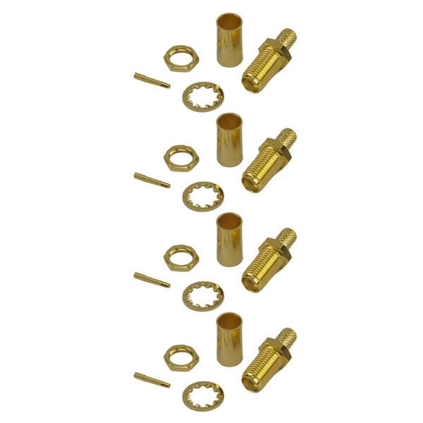 Pack of 4 SMA Female Crimp Connector - CLF200