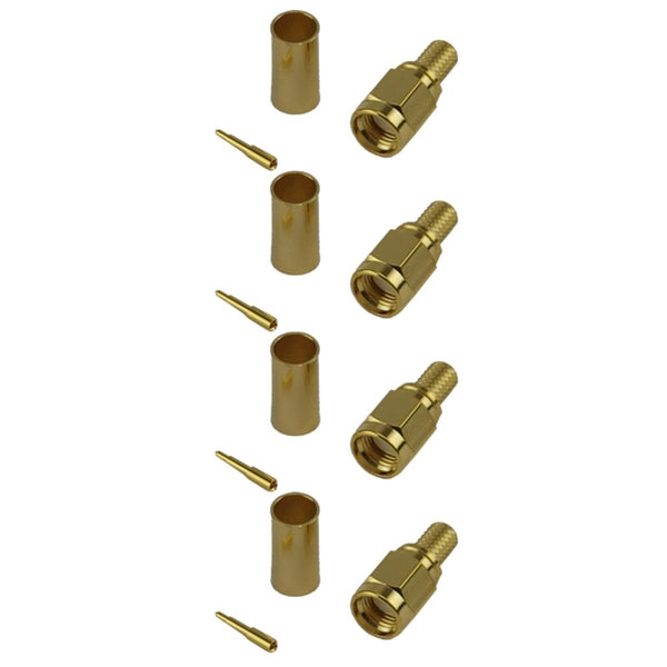 Pack of 4 SMA Male Crimp Connector - CLF200