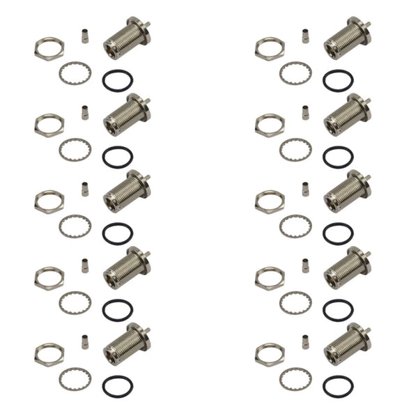 Pack of 10 N-Type Female Crimp Connector - RG316/RG174