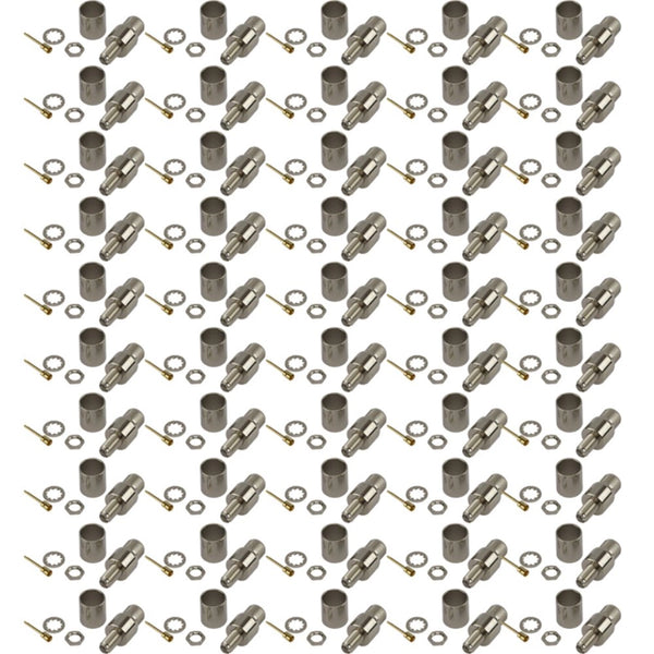 Pack of 50 RP SMA Female Crimp Connector - HDF400