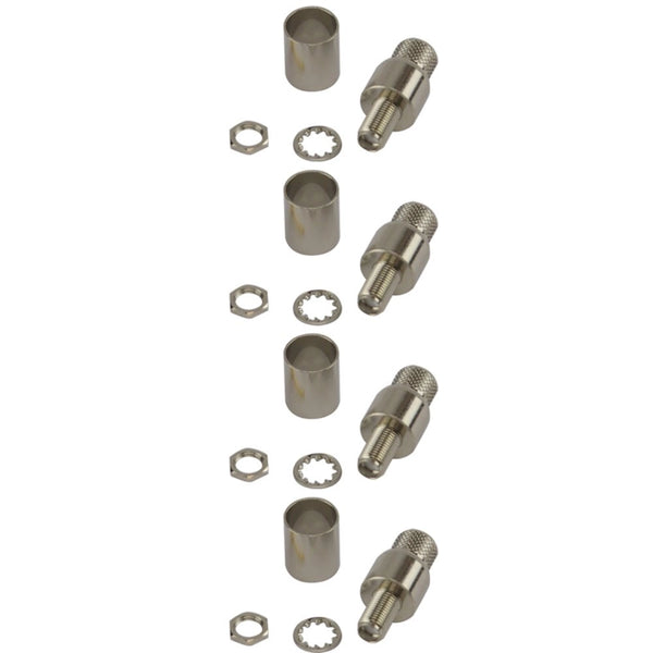 Pack of 4 SMA Female Crimp Connector - HDF400