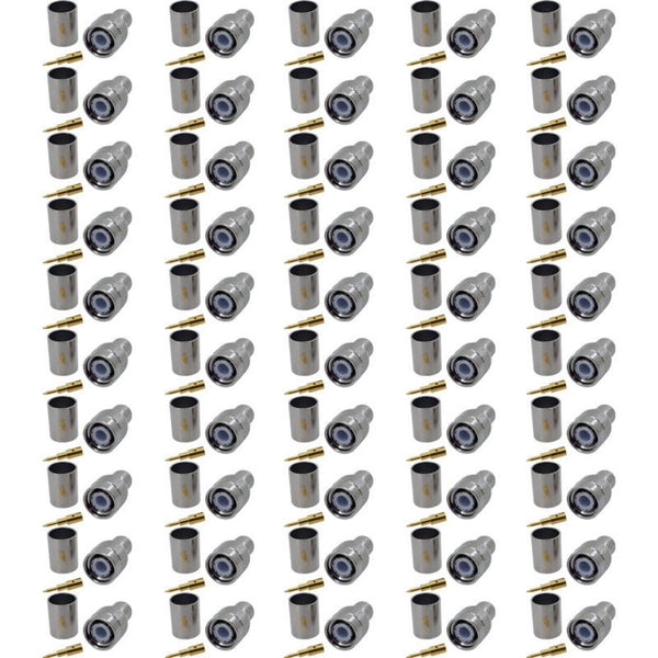 Pack of 50 TNC Male Crimp connector - HDF400 cable