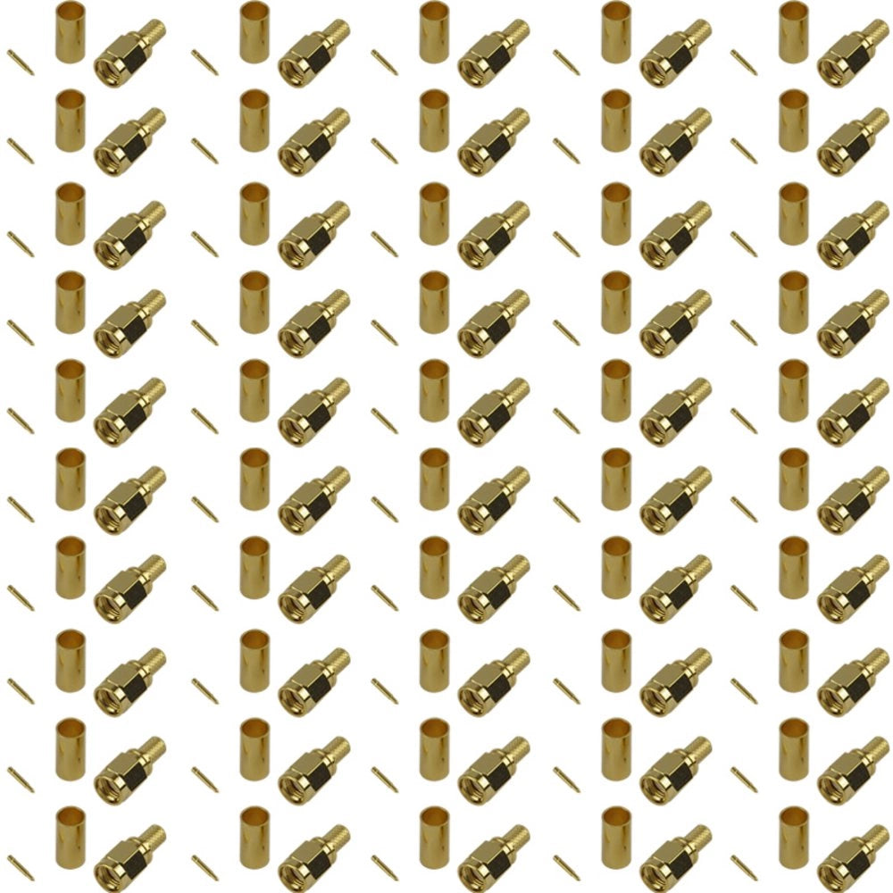 50 SMA Male Crimp Connector - RG58 – Wifi Antennas