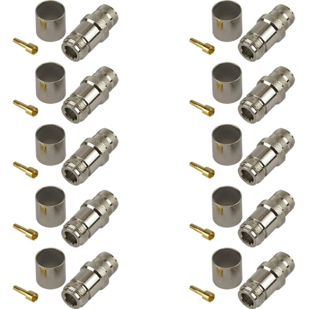 10 N-Type Female Crimp Connector - CFD600 – Wifi Antennas