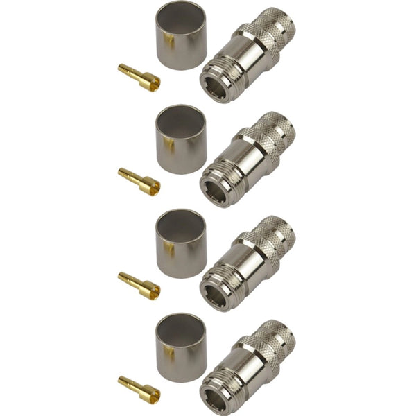 Pack of 4 N-Type Female Crimp Connector - CFD600