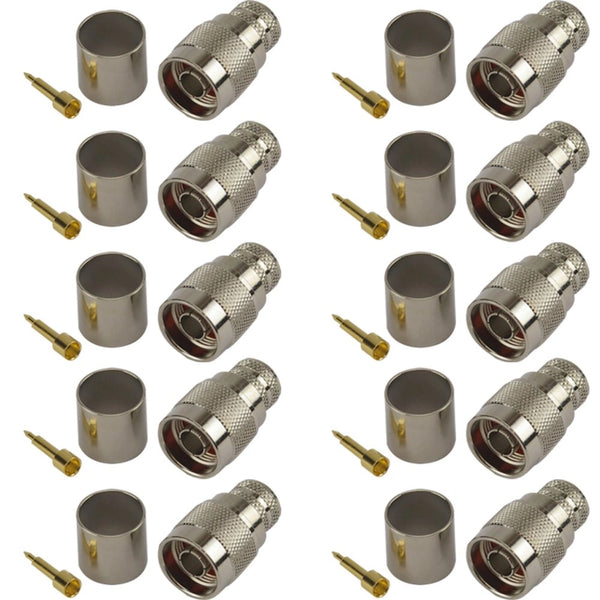 Pack of 10 N-Type Male Crimp Connector - CFD600